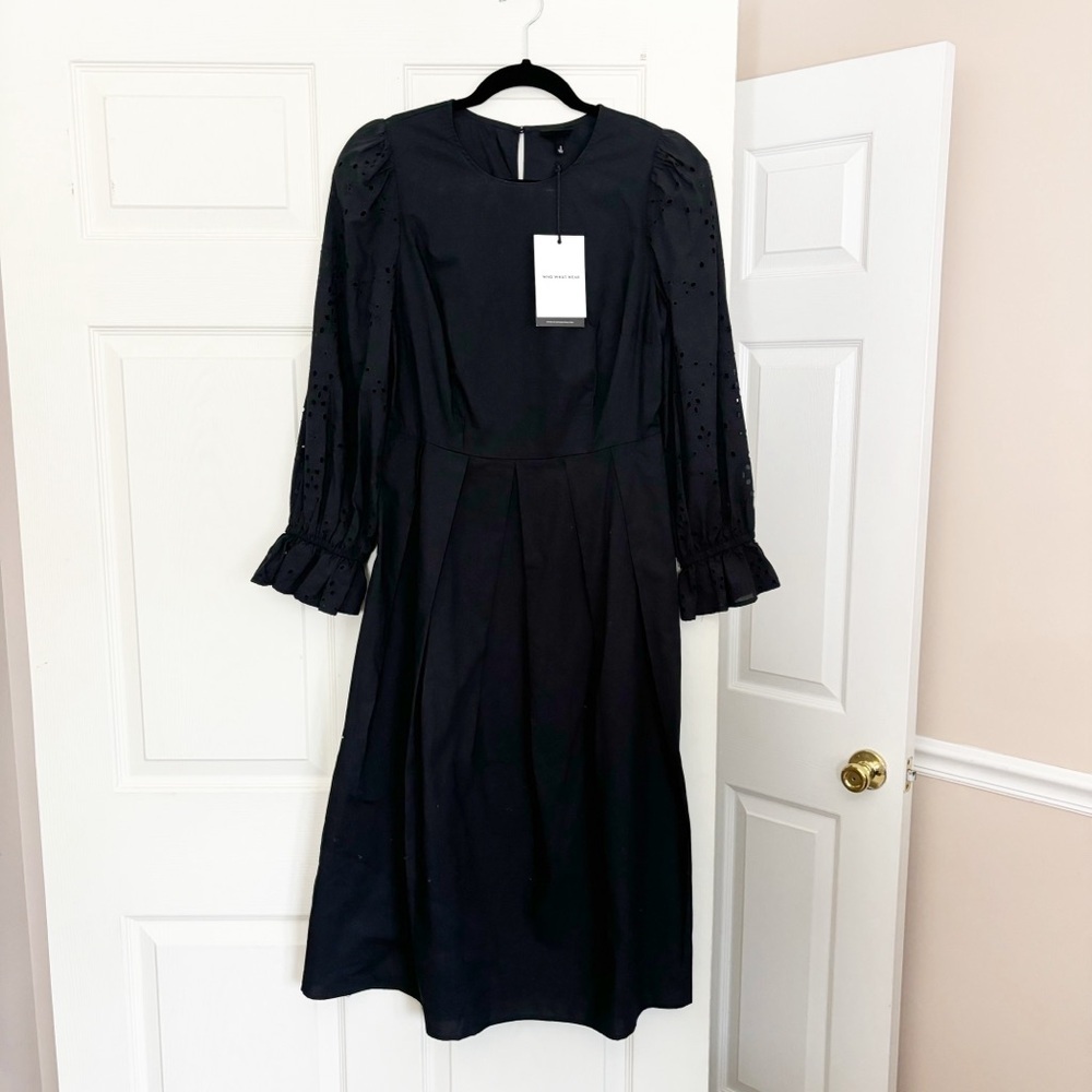 Target Who What Wear Black Midi Dress Size Small NWT